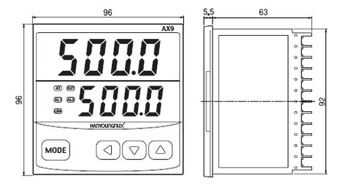 Ax9-1a Control De Temperatura Digital Hanyoung 96x96