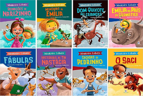 Imagem 1 de 10 de Coleção 8 Monteiro Lobato Turma Do Sítio Do Pica Pau Amarelo