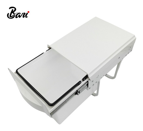Papelera Extraible Con Freno Blanca 15l Marca Bari