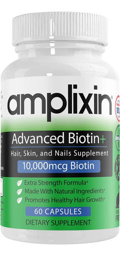 Amplixin Advanced Biotin Fortalece El Cabello Y Uñas Piel