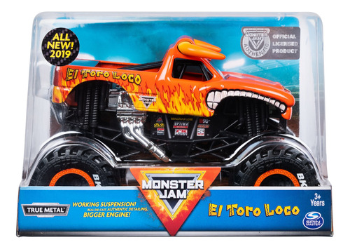 Camión Monstruo De Juguete Escala 1:24 El Toro Loco