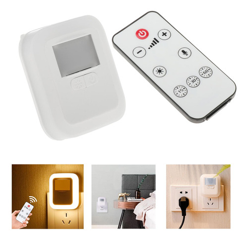 Luz Led De Noche Con Sensor De A Amanecer Con Control Remoto