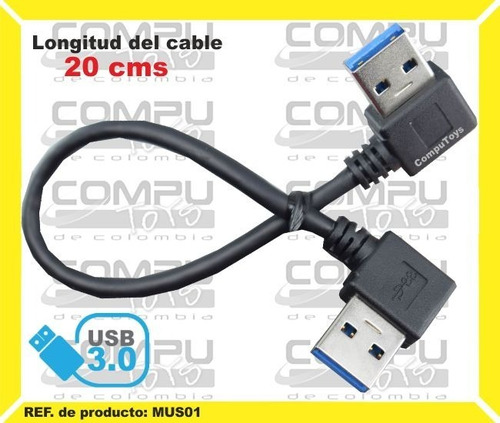 Cable Usb 3.0 Tipo A Macho 50 Cm Ref: Mus01 Computoys Sas