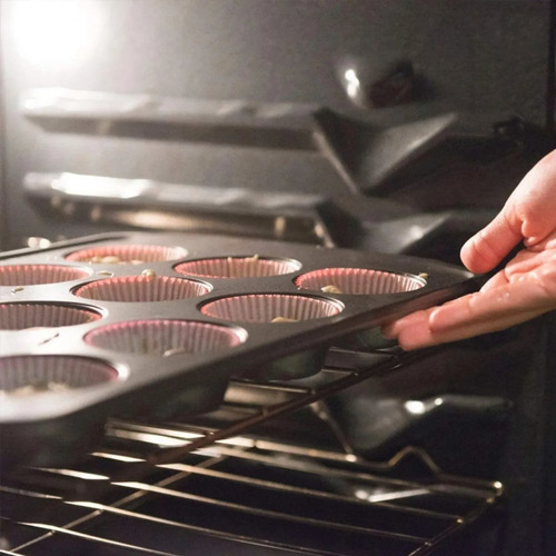 Molde De Teflon Muffins X12 Cupcake Reposteria Antiadherente
