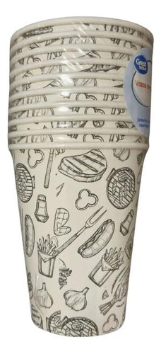 Vasos Desechables Parrillada Asado Hot Dog Chef
