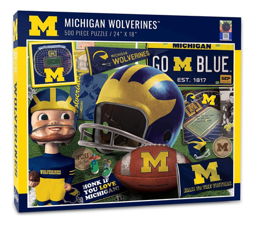 Youthefan Ncaa Michigan Wolverines Retro Series Puzzle - 500