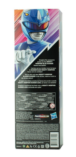 Imagen 7 de 9 de Power Rangers Pack Rojo Azul Negro Rosa Basico 28cm Hasbro
