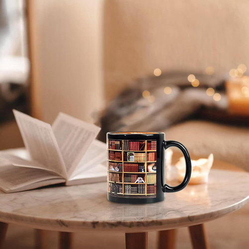 Taza De Libro Taza De Biblioteca 3d, Regalos Para Amantes