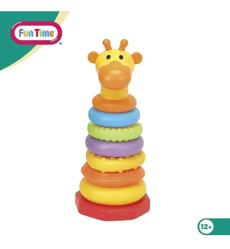 Tumama Set De Apilables De Jirafa Con Sonajero – Juguete De Felpa Suave Con Anillos De Colores, Sonidos Y Texturas Para Bebés Y Niños Pequeños