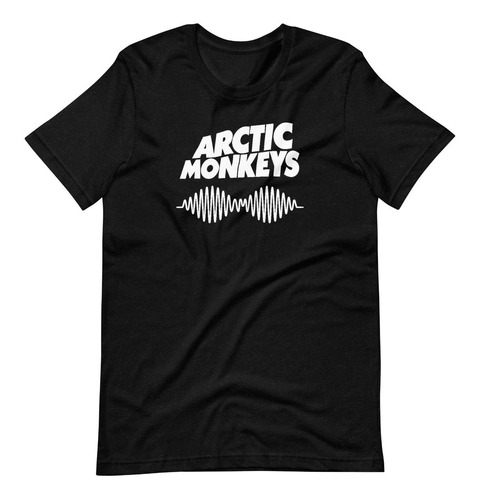 Playera Negra Artic Monkeys. Logo Disco Am. Ondas. Arctic