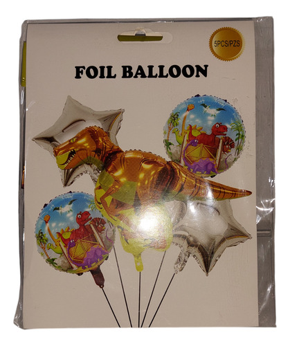 Globo Metalizado .:: Set Dinosaurios V3 ::. C/5