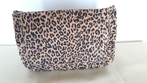 Cartera De Gamuza Leopardo Para Mujer