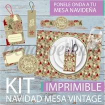 Comprar Kit Imprimible Pack Portacubierto Posavaso Sitio Individual
