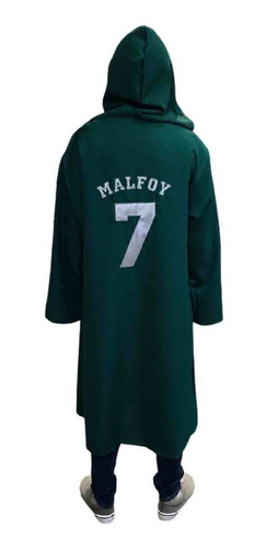 Capa Harry Potter Quidditch Malfoy Slytherin Talle Xl