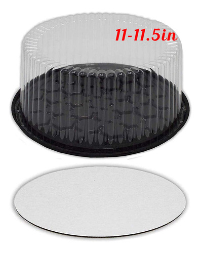 Envase Plastico Para Tarta 12.0 In Tapa Transparente Cupula