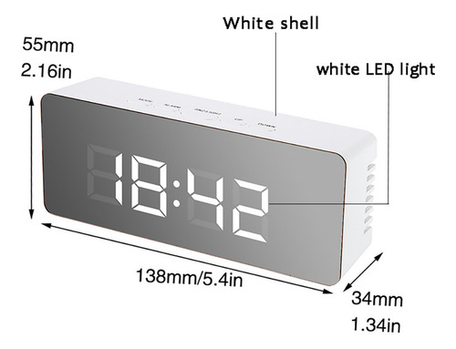 Reloj Despertador Digital Led Creativo Con Pantalla Nocturna