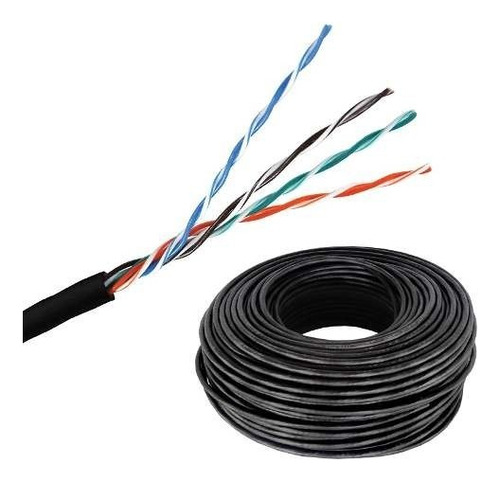 Cable Utp Uso Exterior  X 100 Metros Cat 6 Aleación