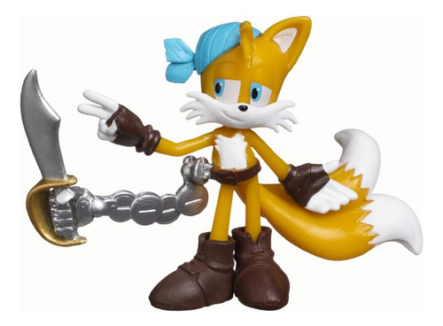 Boneco Colecionável 6,5cm Sonic Prime - Tails Pirata