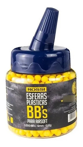 Bbs Airsoft 0.12g Rossi Munição Bolinha Esfera Plastico 6mm