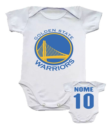 Body Bebe Infantil Golden State Warriors Basquete Com O Nome