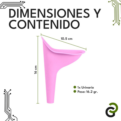 Orinal Urinario Portátil Femenino De Silicona Reutilizable Rosa