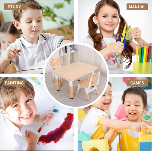 Juego De Mesa Y Sillas De Plástico Para Niños
