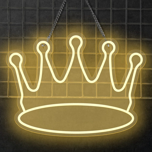 Lámpara Led Crown Con Luces De Neón Para Hogar, Dormitorio,