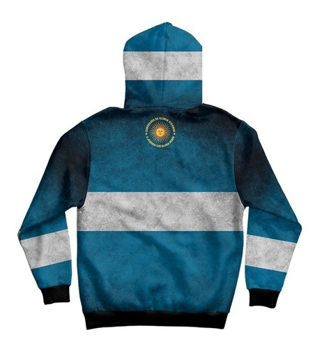 Imagen 2 de 2 de Buzo Hoodie Argentina Malvinas Mod 8