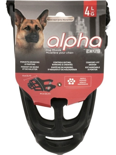 Bozal Canasta Super Resistente Para Perros Zeus Alpha Large