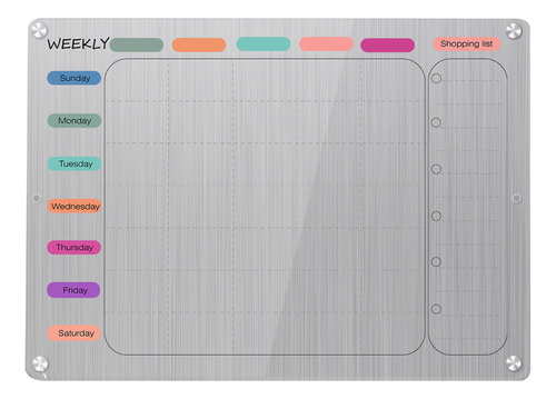 Pizarra Magnética Acrílica J Para Nevera, Calendario Mensual