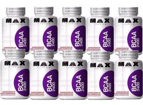 10 Bcaa 60 Caps Max Titanium Pack Com 10 Unid Atacadão