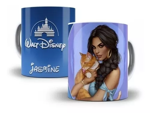 Caneca de Porcelana Personalizável c/ Nome Princesa Jasmine - 1