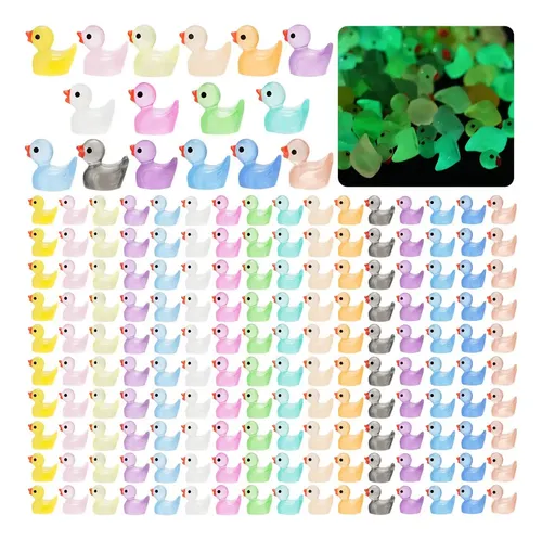 220 Mini Patos De Resina De 11 Colores – Figuras Decorativas Para Acuarios, Jardines, Manualidades Y Bromas (Tamaño 1.8 Cm)