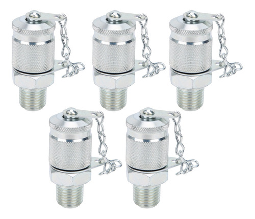 Imagen 3 de 10 de Conectores 5pcs Adaptador De Prueba Hidráulica Rosca Prueba