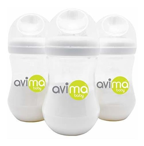 Avima - Botellas Anticólicos Para Bebé, Sin Bpa, Cuello Anch