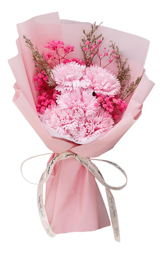 Ramo De Flores Fragantes Del Día De Valentín Clavel Rosa