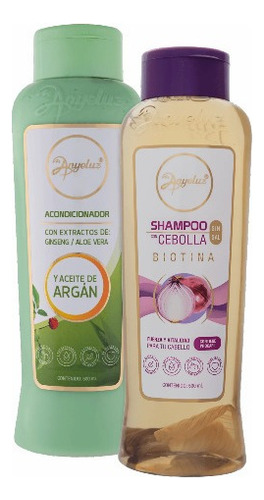  Anyeluz Duo shampoo con cebolla y acondicionador en botella de 500mL por 2 packs de 1000mL