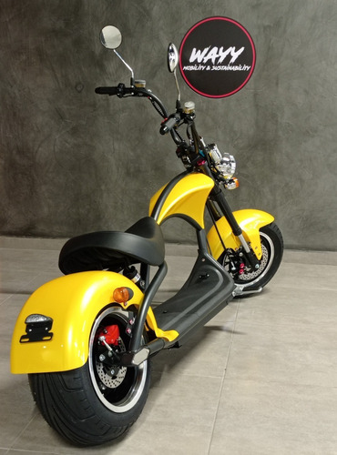 Moto Eletrica Chopper - Amarela