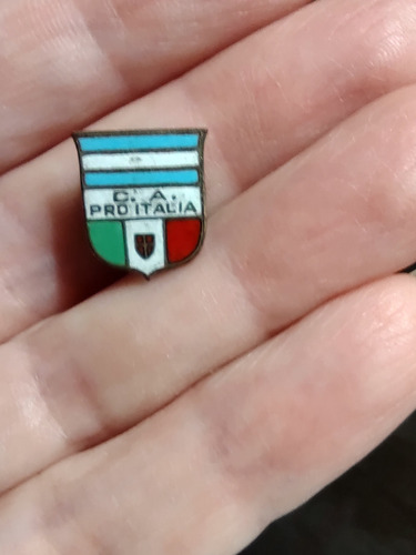 Pin Antiguo Pro Italia Argentina Bandera Solapero 