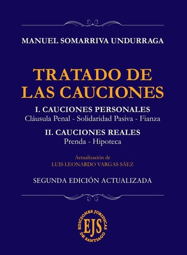 Tratado De Las Cauciones - 2 Ed. 2024 / Manuel Somarriva U.