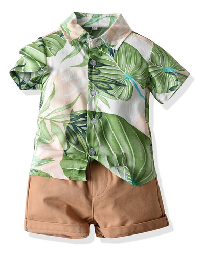 Conjunto De Ropa Creativa Para Niños De Hawái, Camisa De Man