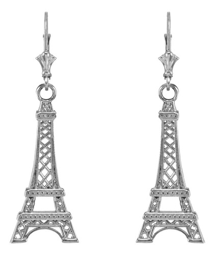 Pendientes Colgantes De La Torre Eiffel De París De Plata De