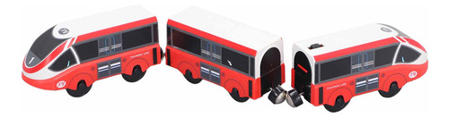 Set De Trenes Rojos, Kit De Juguetes Interactivos Y Educativ