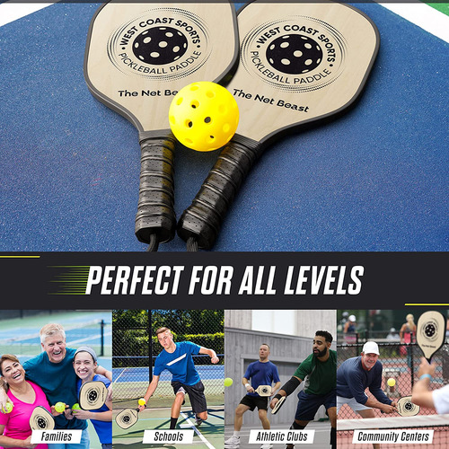 Conjunto De 4 Palas De Pickleball Net Beast, Conjunto D...