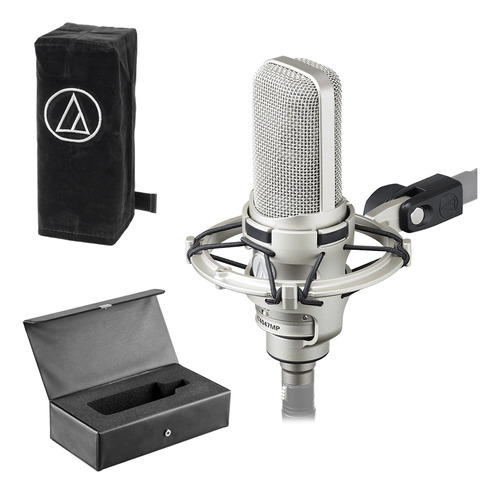 Microfone Condensador Audio Technica Estudio Musica At4047mp Cor Prateado