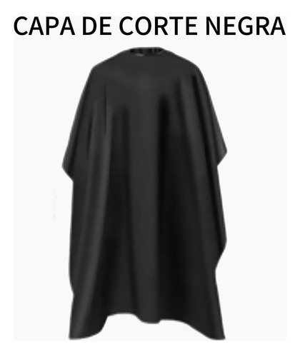 Set Para Barberia Profesional Navaja + Capa + Accesorios Pro Negro