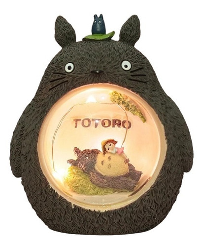 Imagen 1 de 8 de Adorno De Mesa De Resina Con Led Totoro Ghibli