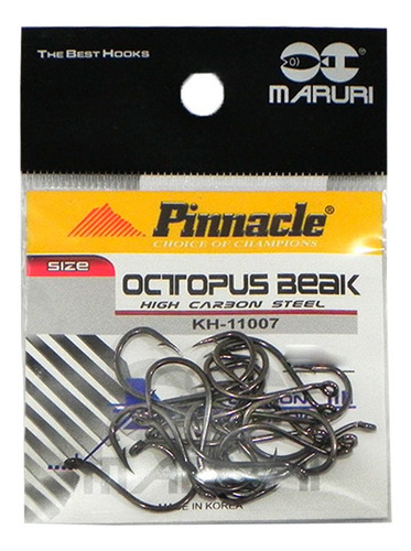 Anzol Maruri Pinnacle Octopus Beak Aço Carbono N° 4/0