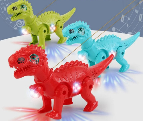1pz De Dinosaurio Con Sonido Y Luz Led Color Al Azar