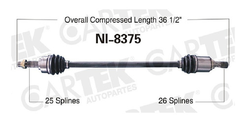 Flecha Delantero Rh Ns Versa Std L4 Sedan 2012-2017 Ctk